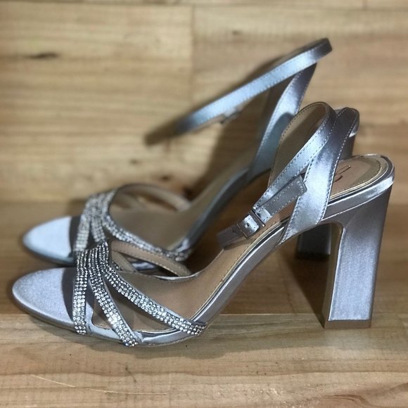 Badgley Mischka Sparkle Heeled Sandal - Picture 1 of 7